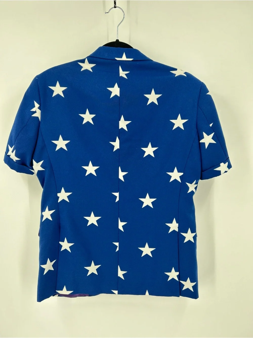 OppoSuits Patriotic Blue & White Star Short Sleeve Blazer 38